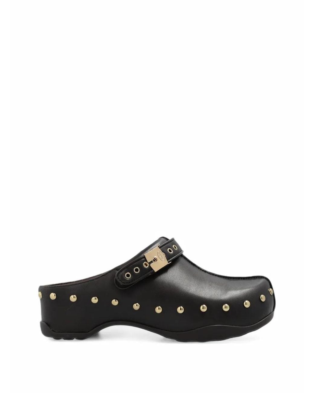 Scholl White Phoebe Stud-Embellished Mules