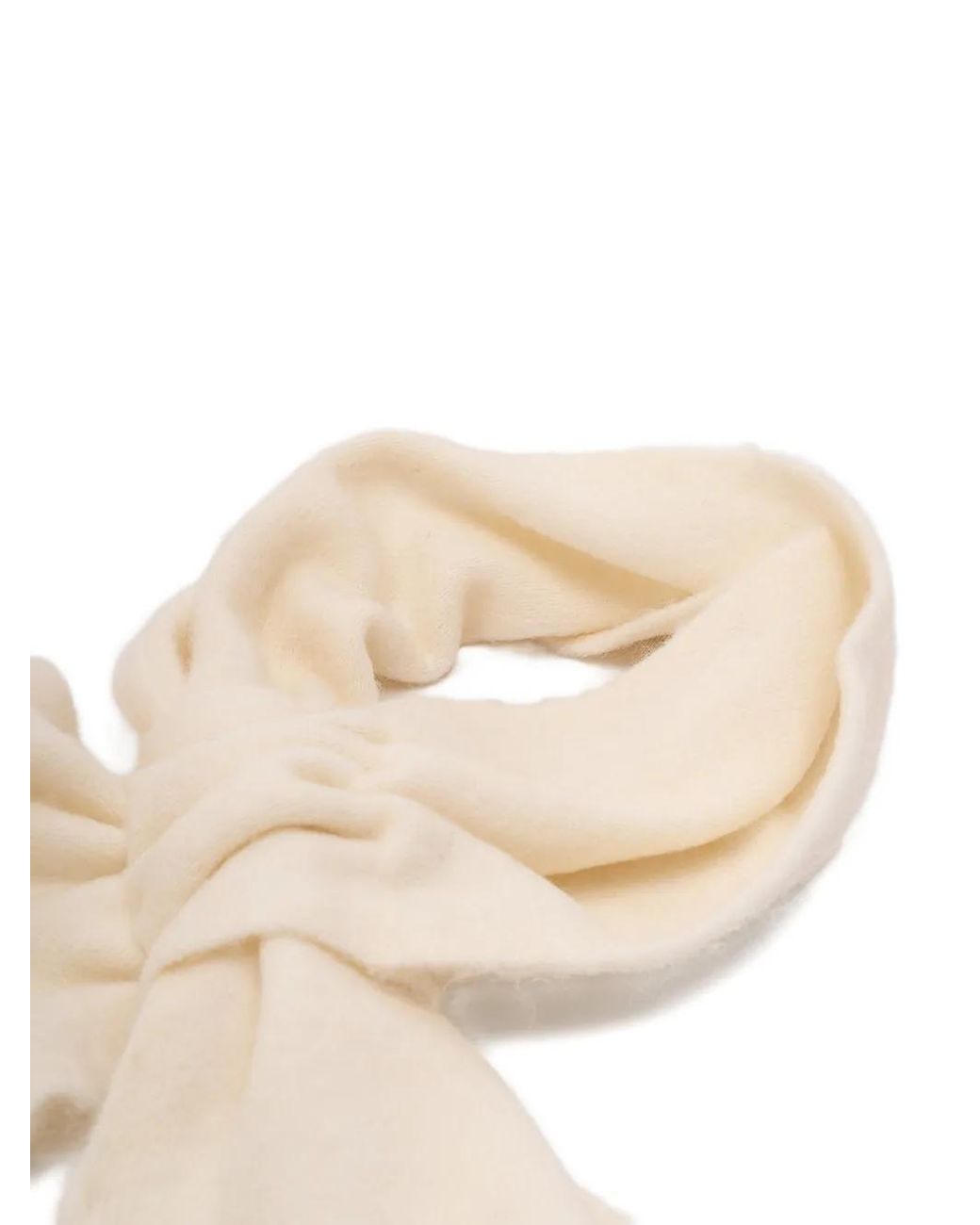 Patrizia Pepe Natural Logo-Embroidered Wool Scarf