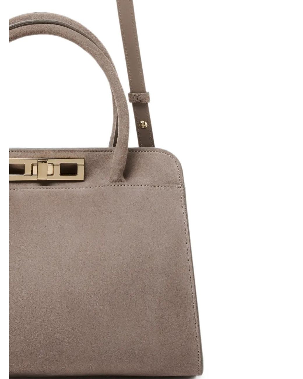 Fabiana Filippi Natural Small Twist-Lock Tote Bag