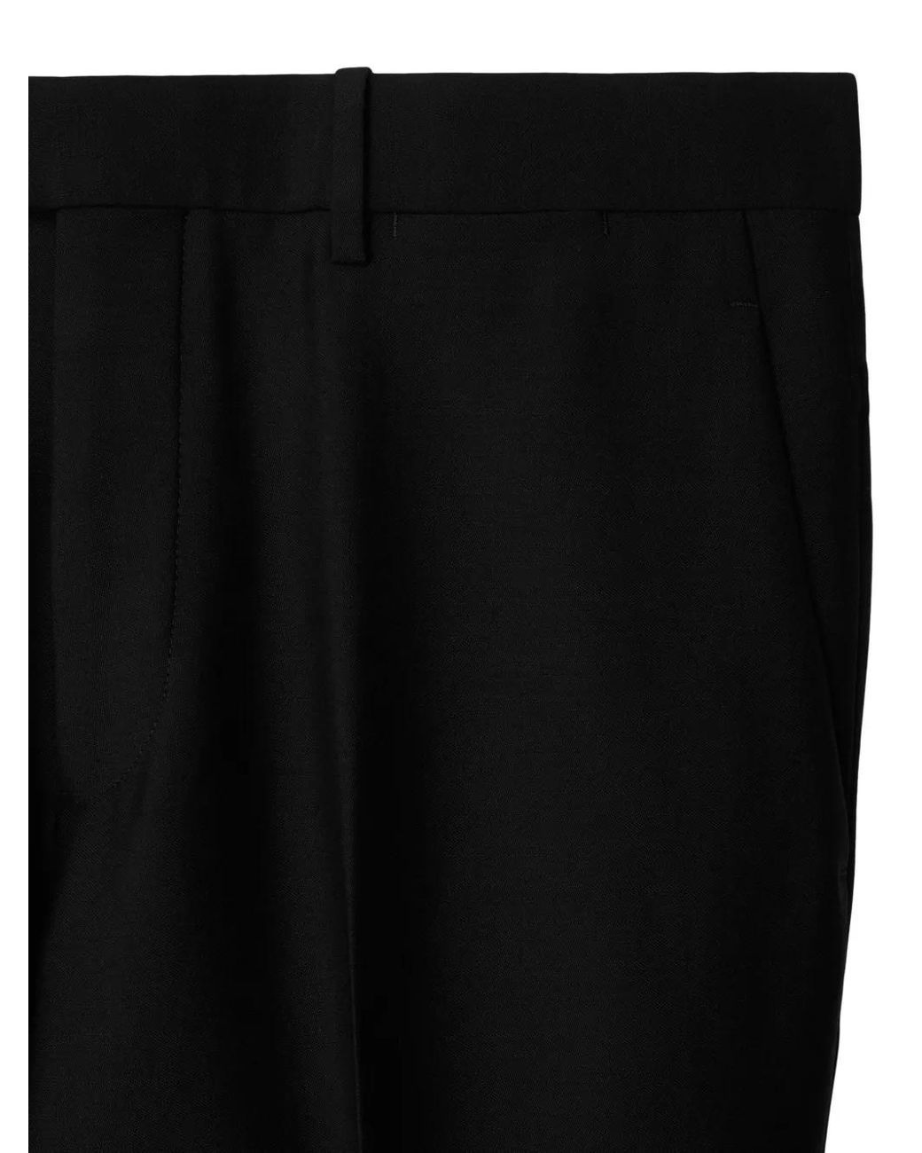 Burberry Black Wool Tailored Trousers for men