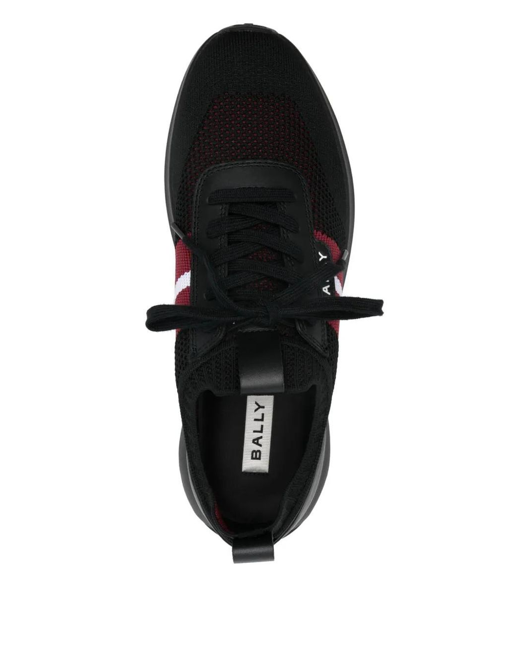 Bally Black Stripe Accents Leather Sneakers for men