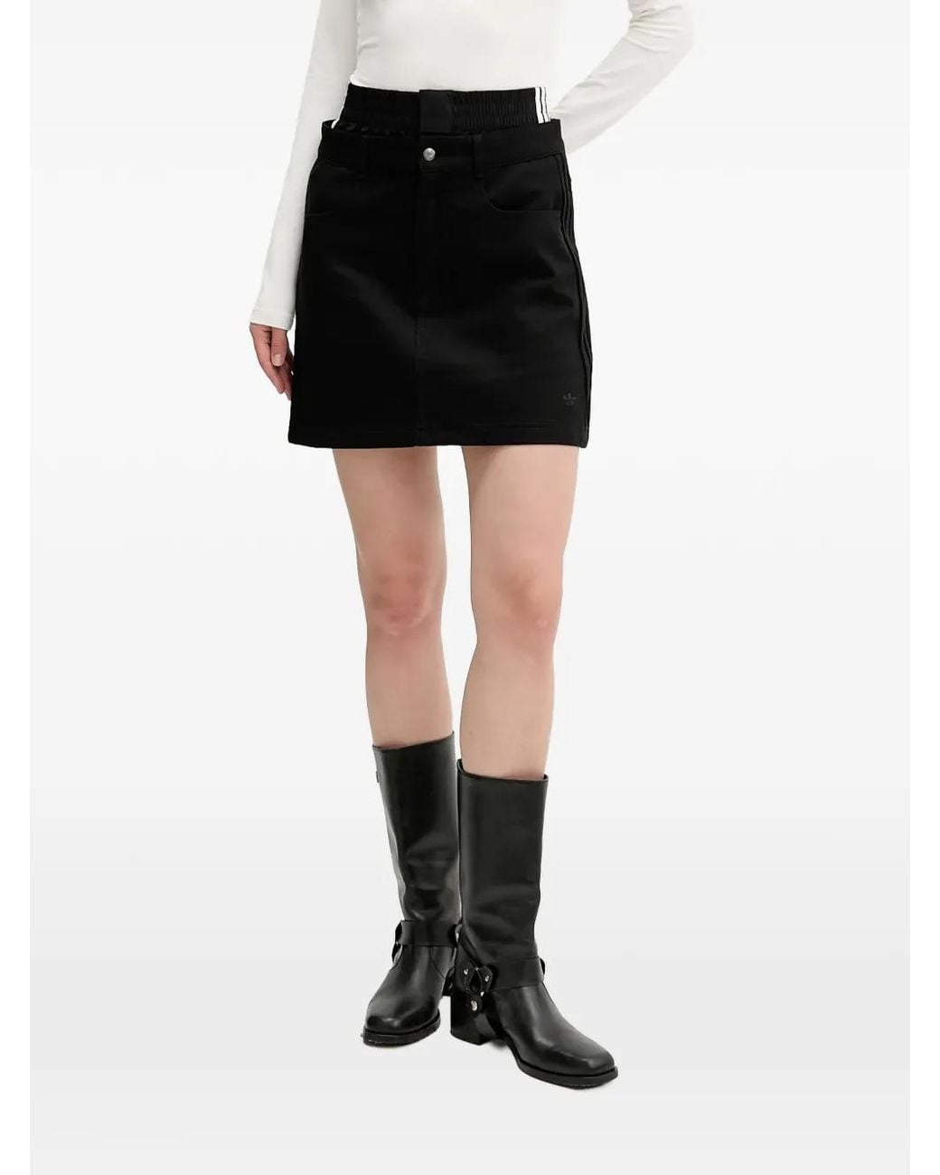 Adidas Black Firebird Utility Mini Skirt