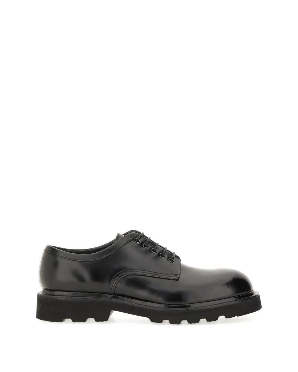 Premiata Black Lace-Up Derby Shoes