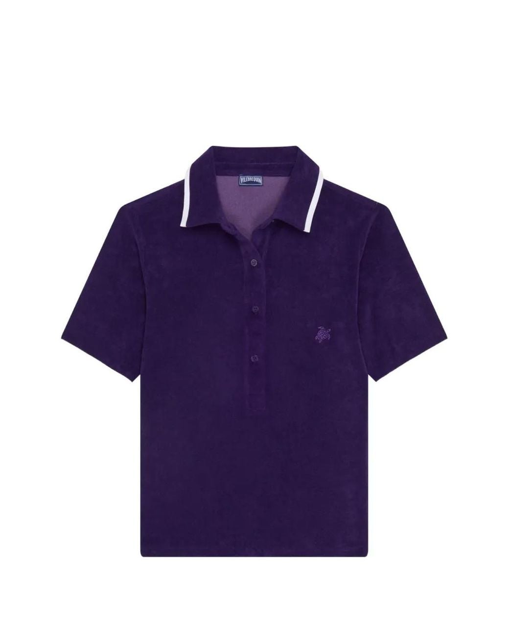 Vilebrequin Purple Buttoned Collared Polo Shirt