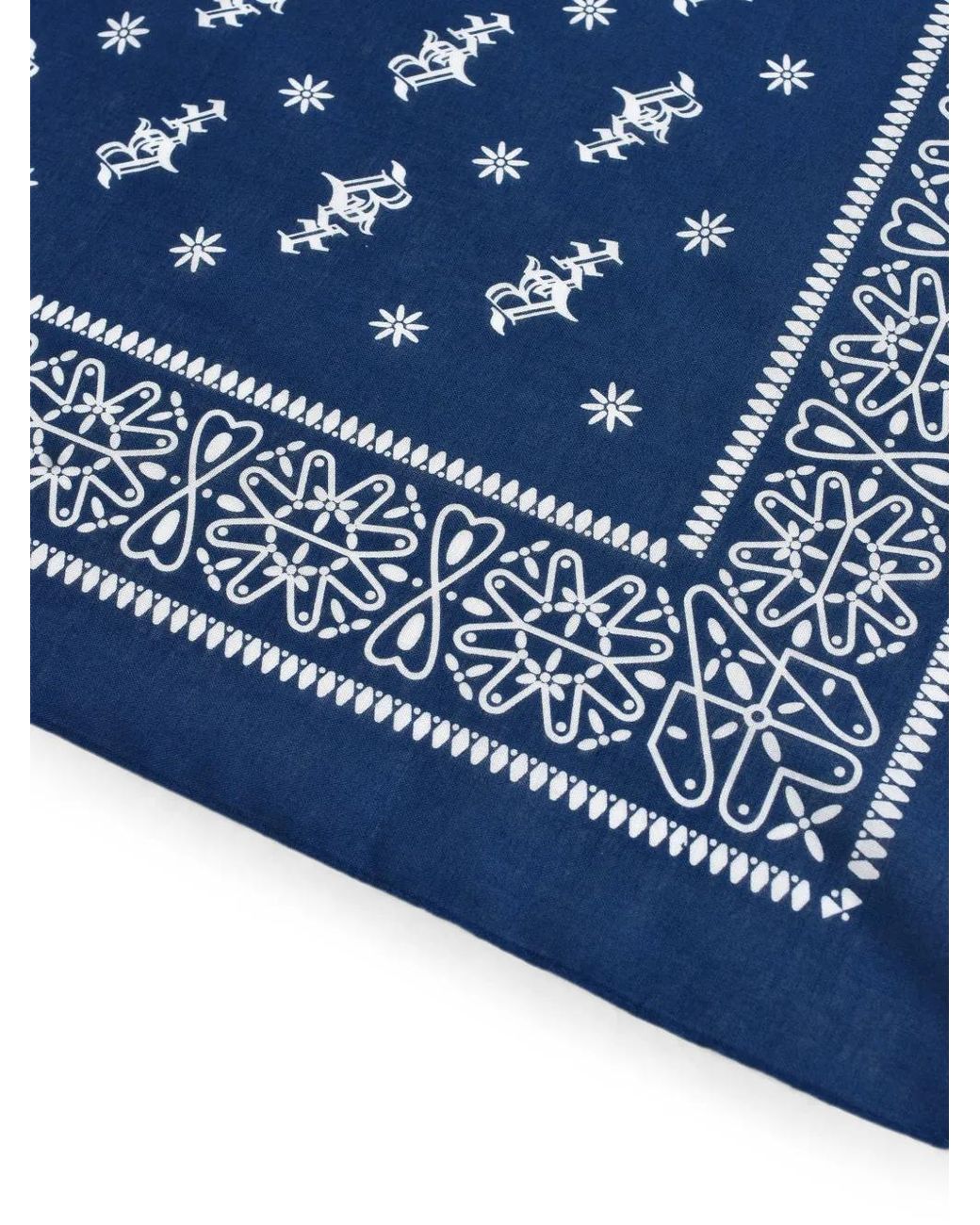 BREATH Blue Logo-Print Bandana Scarf for men