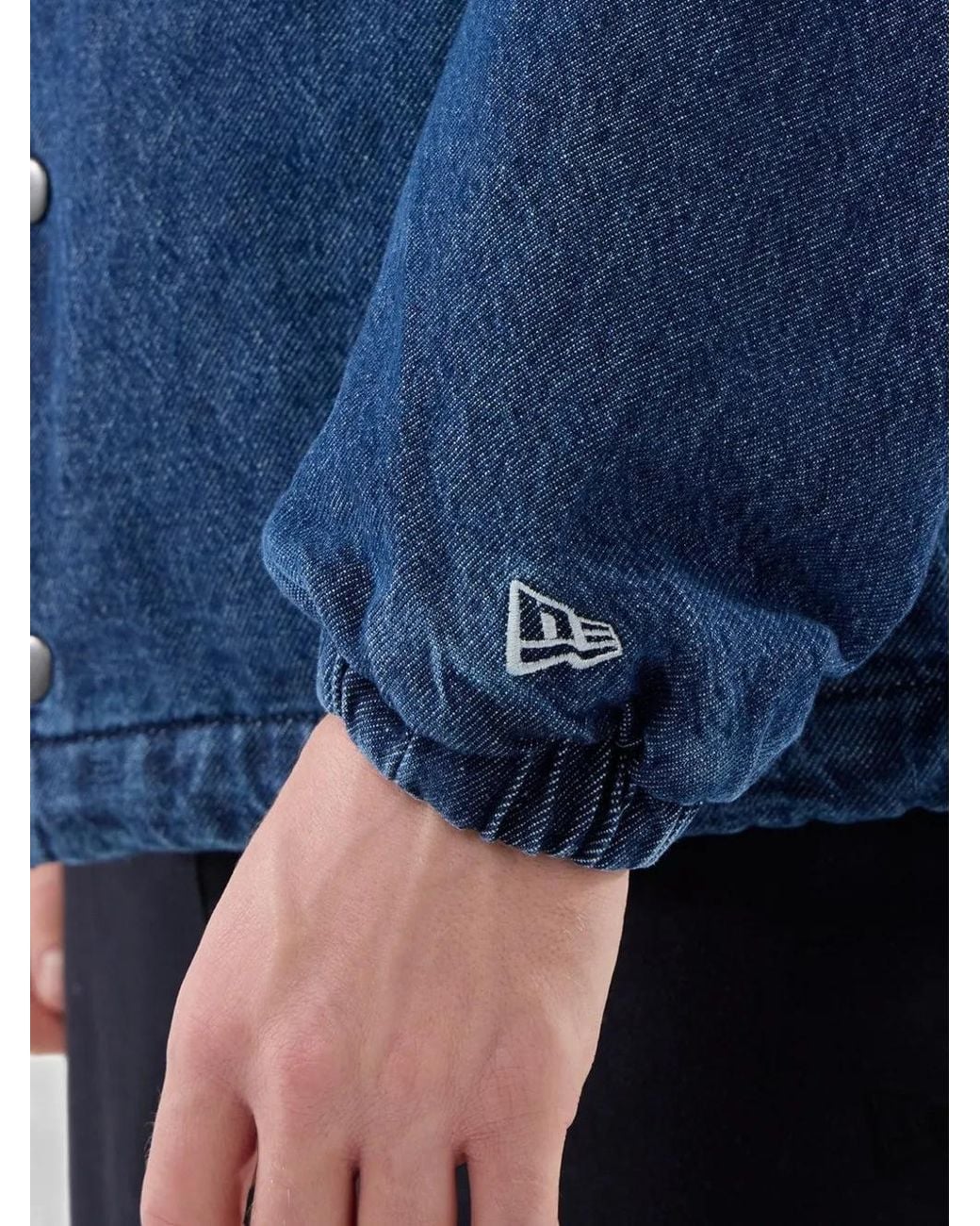 KTZ Blue La Dodgers Mlb Logo-Patch Denim Jacket for men