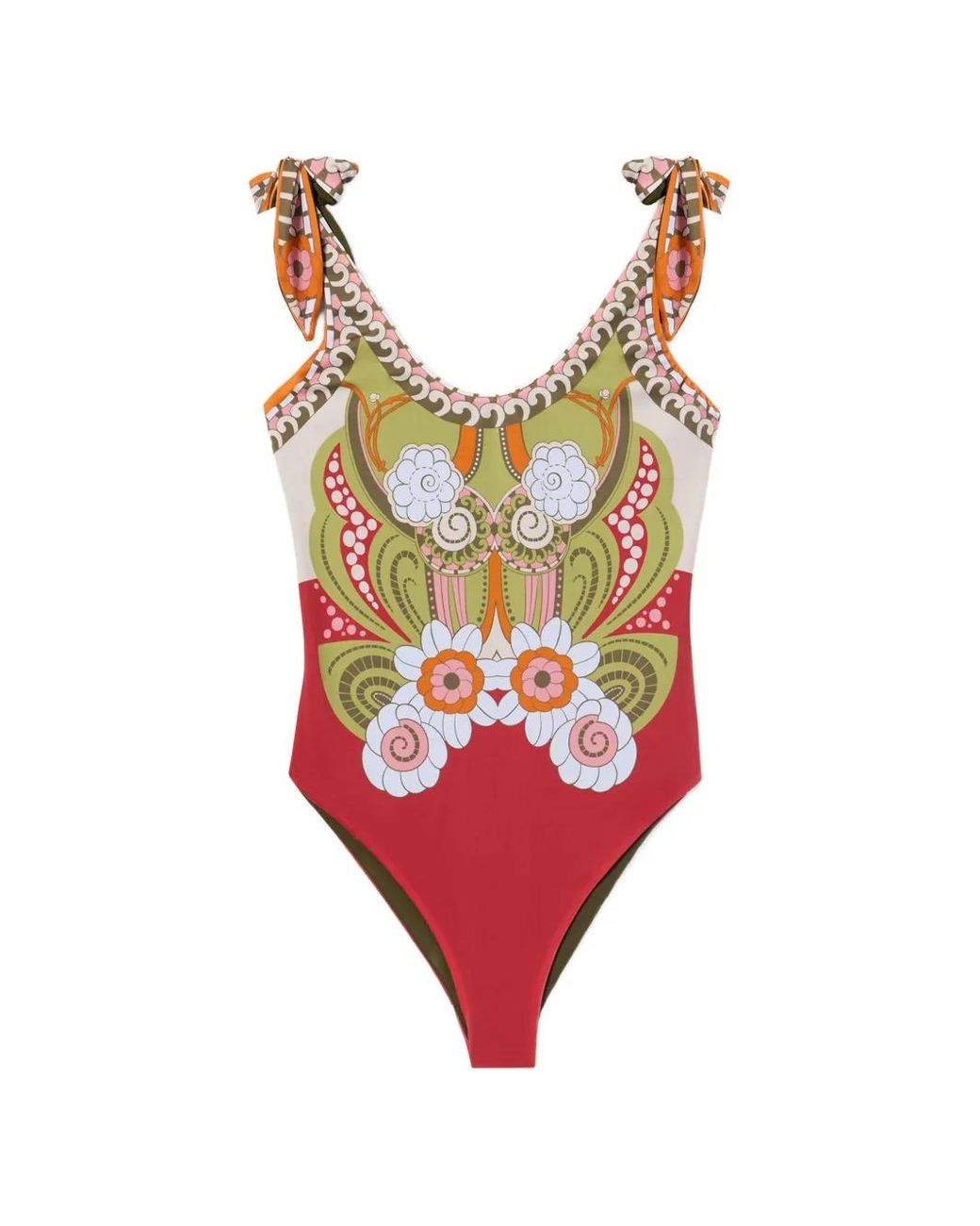 LaDoubleJ Red Maillot De Bain Réversible Pammy Placée
