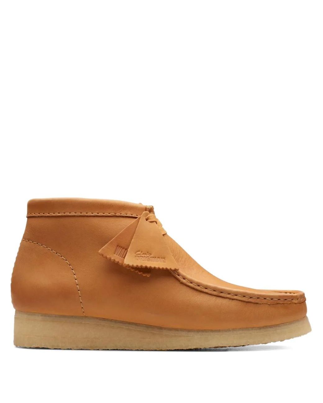 Clarks Brown Wallabee Leather Lace-Up Boots for men