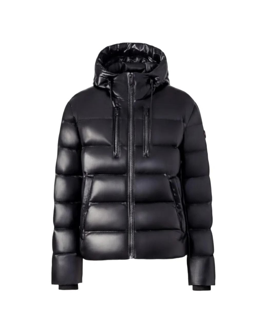 Mackage Black Victor-R Hooded Puffer Jacket for men