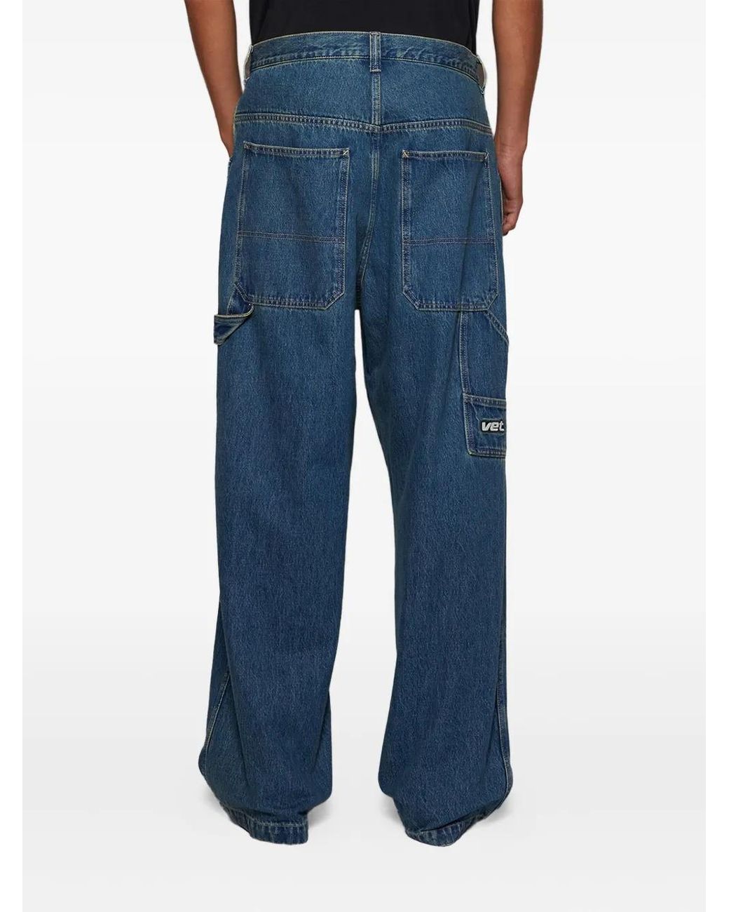 Vetements Blue Utility-Pocket Denim Jeans for men