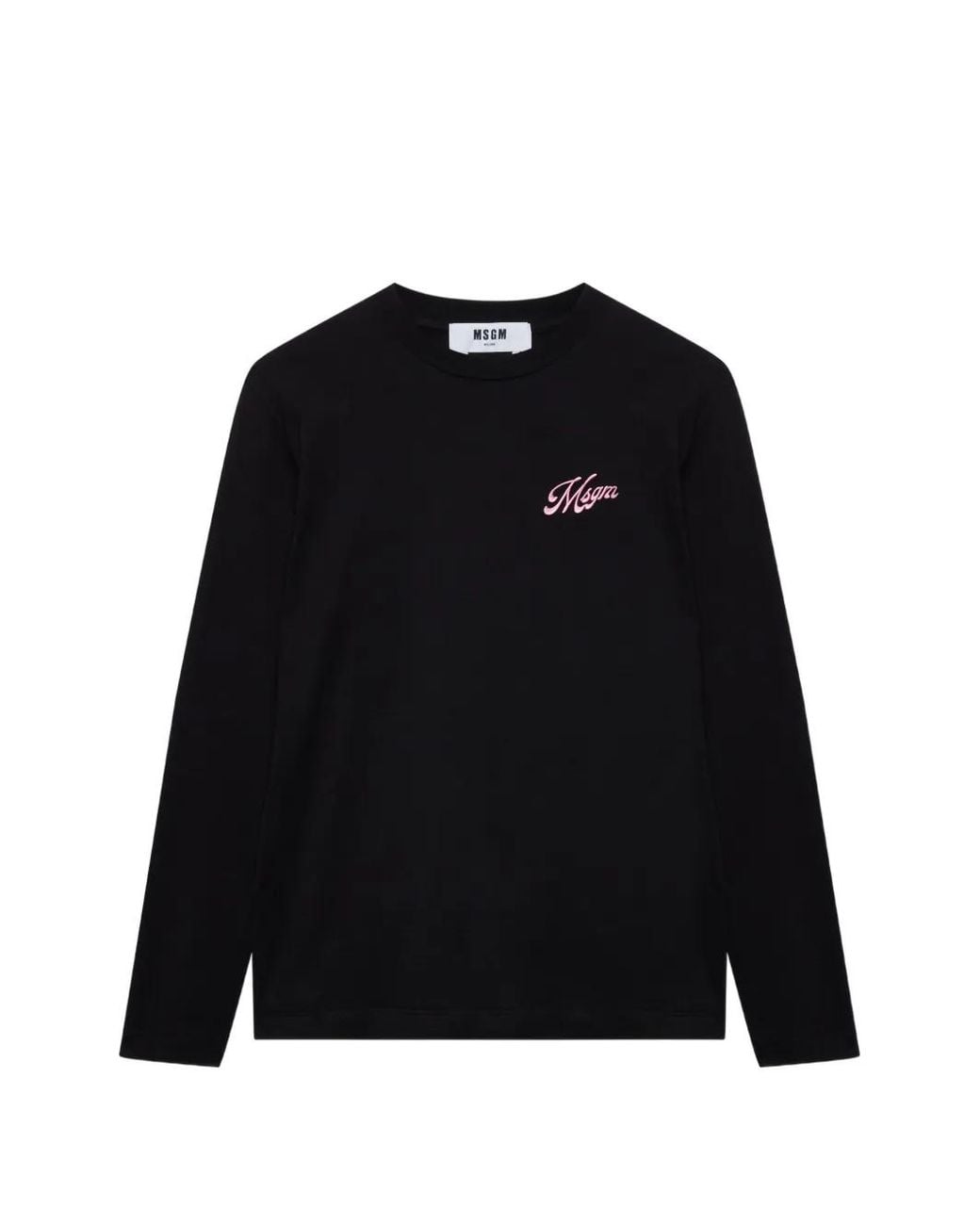 MSGM Black Chemise À Broderies