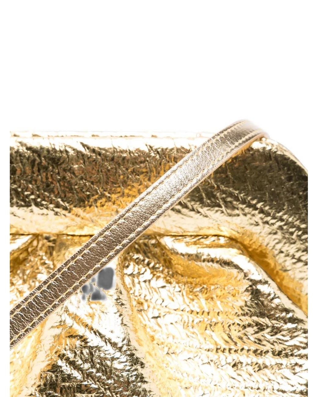 THEMOIRÈ Medium Bios Metallic-Effect Hemp Clutch Bag