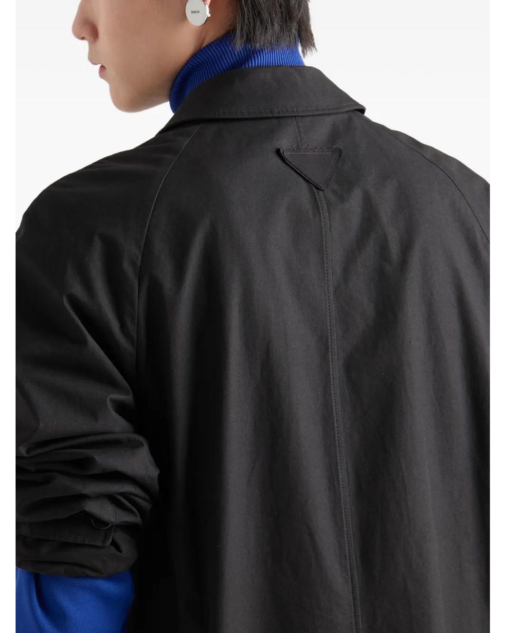 Prada Black Buttoned Coat for men