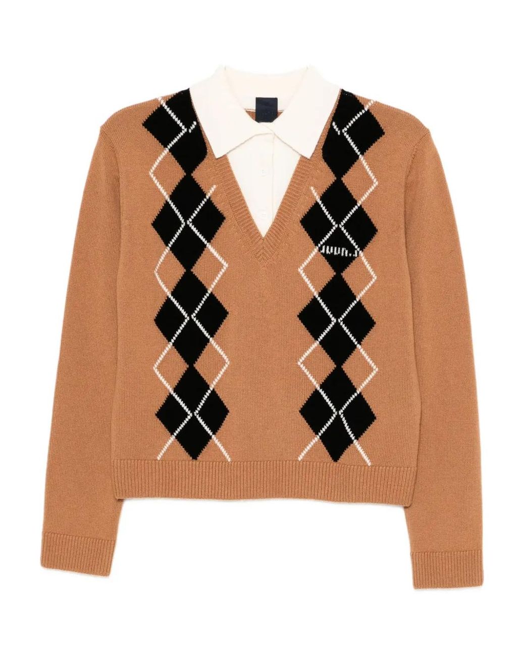 Polo À Design Superposé Juun.J en coloris Brown