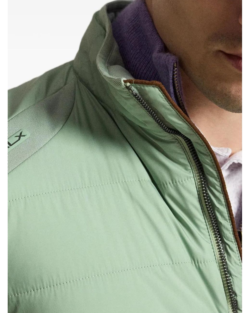 Ralph Lauren Green Hybrid Quilted Jacket for men