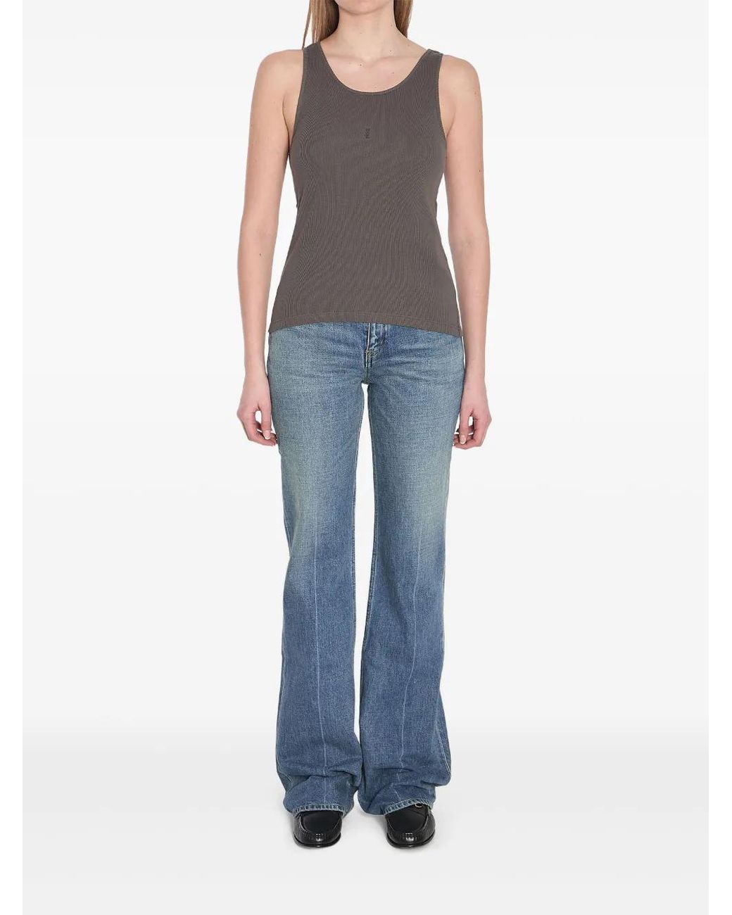Saint Laurent Blue Cassandre Tank Top