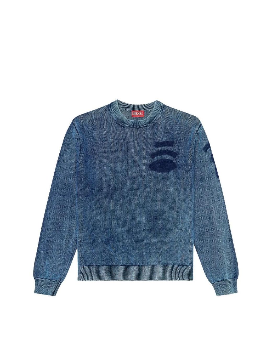 DIESEL Blue K-Perne Faded-Wash Cotton Sweatshirt for men