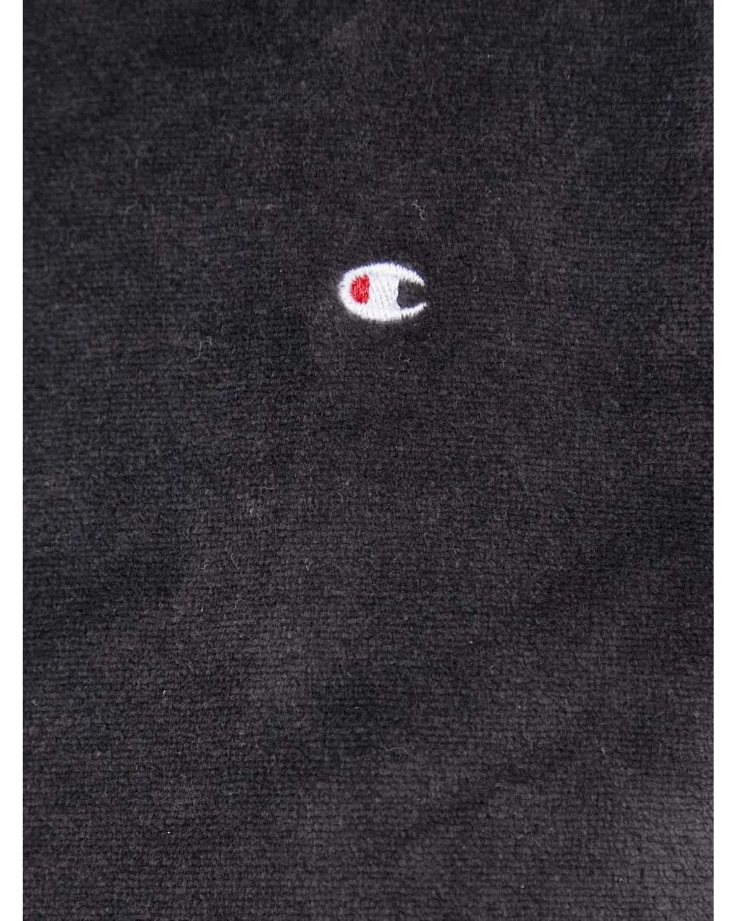 Champion Black Drawstring Logo Hoodie