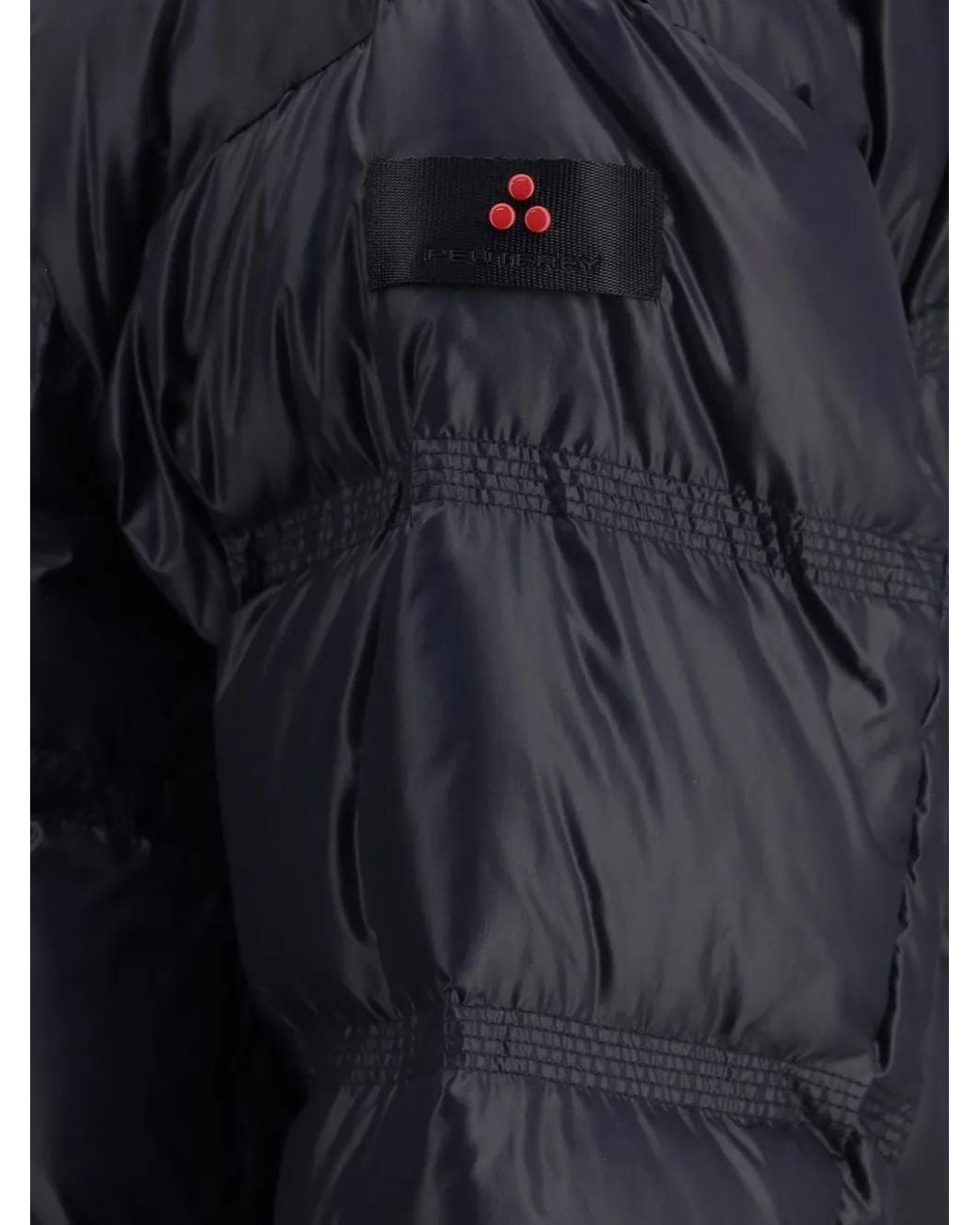 Peuterey Blue Faux-Fur Trim Puffer Jacket
