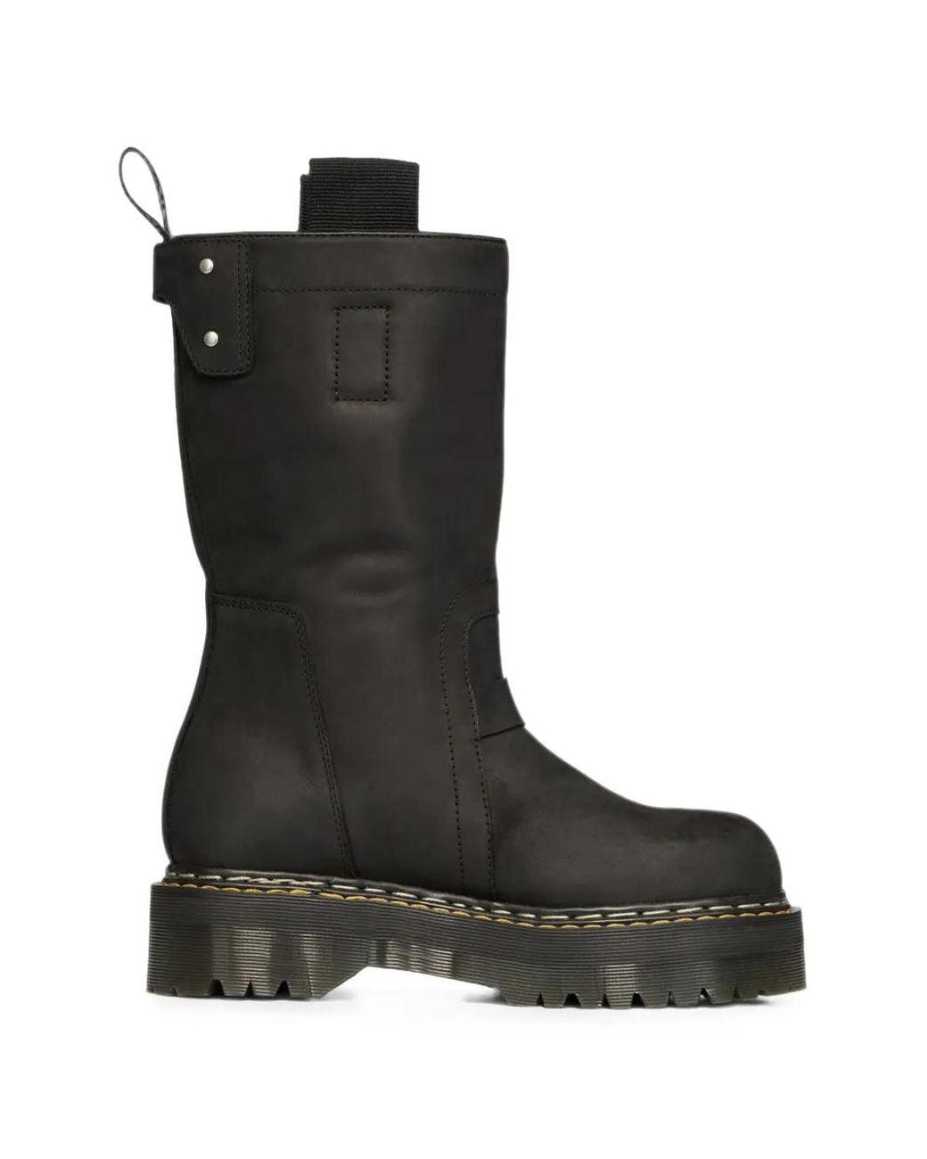 Rick Owens Black X Dr. Martens Quad Buckle-Strap Biker Boots for men