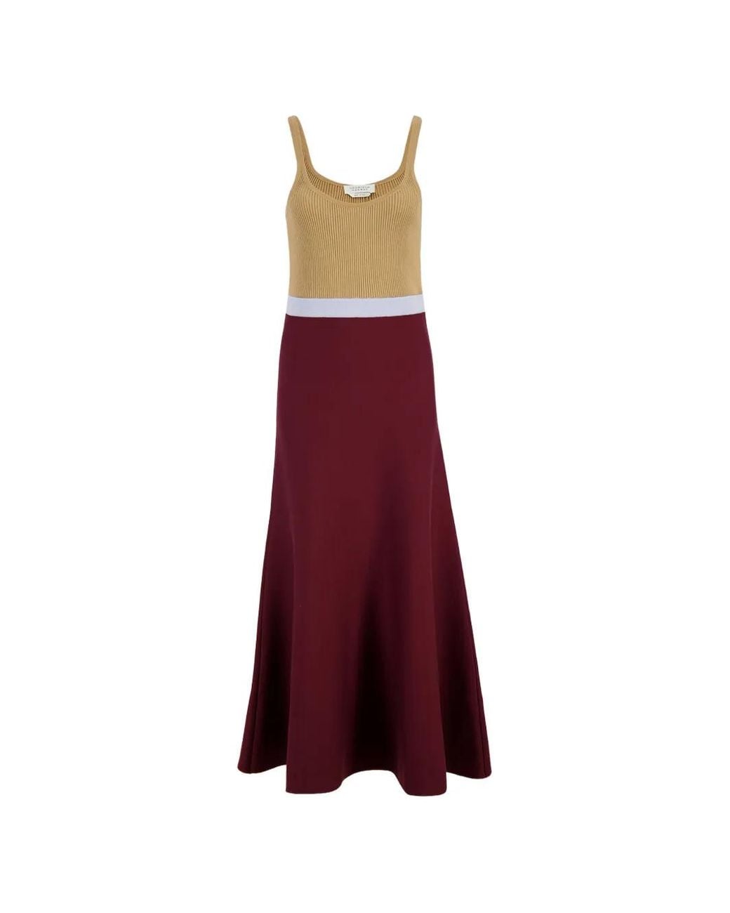 Gabriela Hearst Purple Flaminius Ribbed-Knit Sleeveless Midi Dress