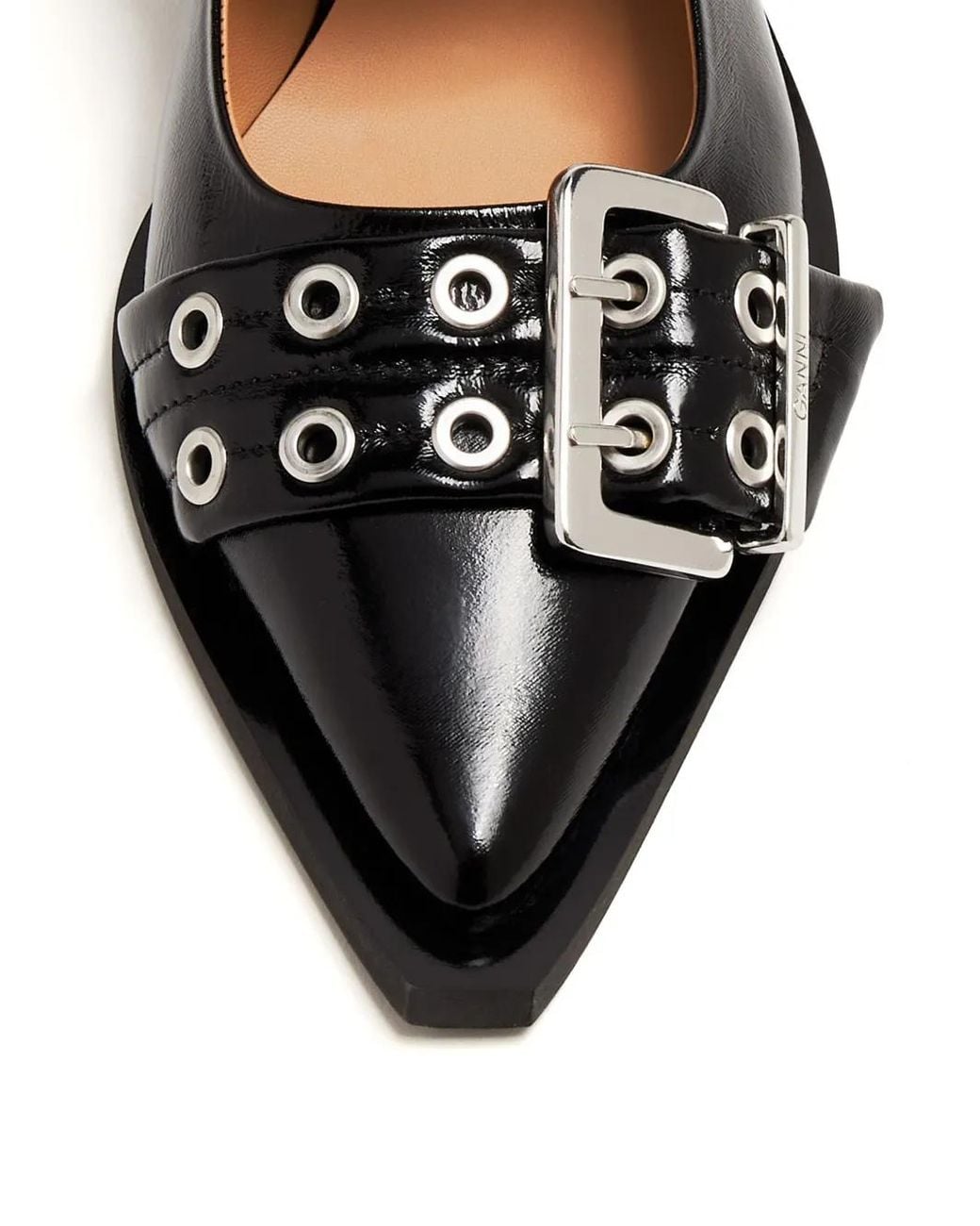 Ganni Black Flat Shoes