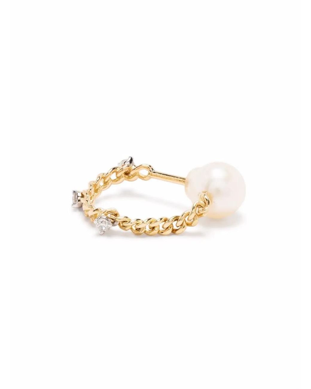 Delfina Delettrez Metallic 18Kt Unchain My Art Diamond Earring