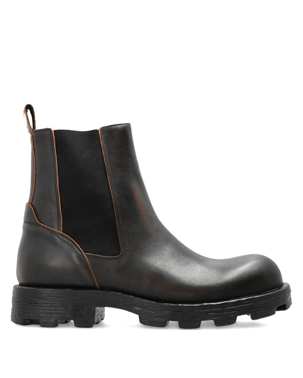 DIESEL Black D-Hammer Ch Lug-Sole Boots for men