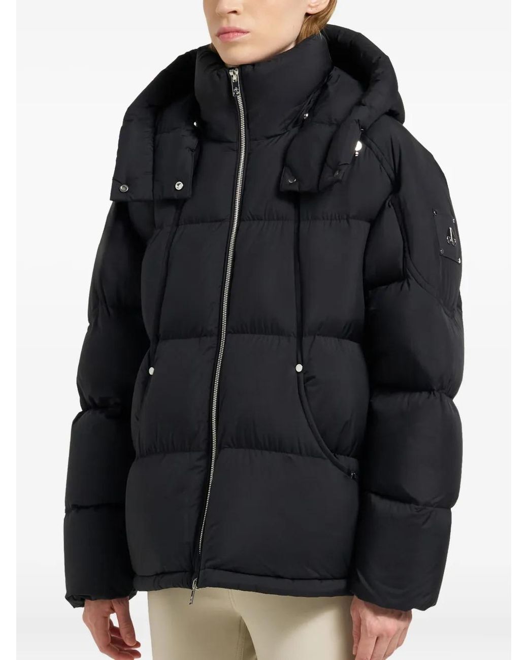 Moose Knuckles Black Removable-Hood Puffer Jacket