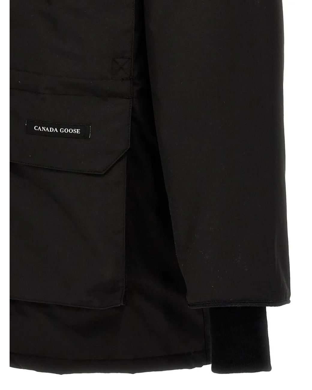 Canada Goose Black Expedition Hooded Parka Coat for men
