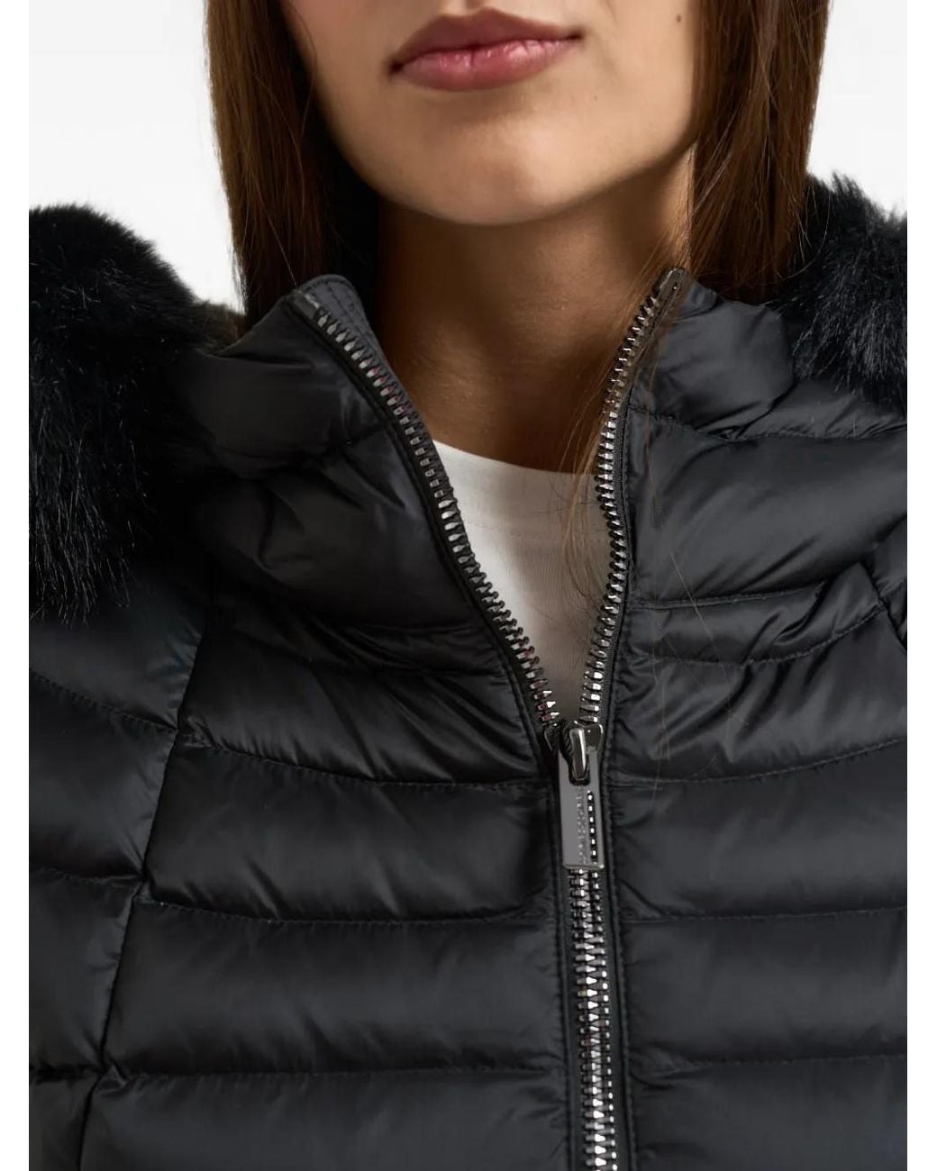 Colmar Black Quilted Singke-Breasted Coat