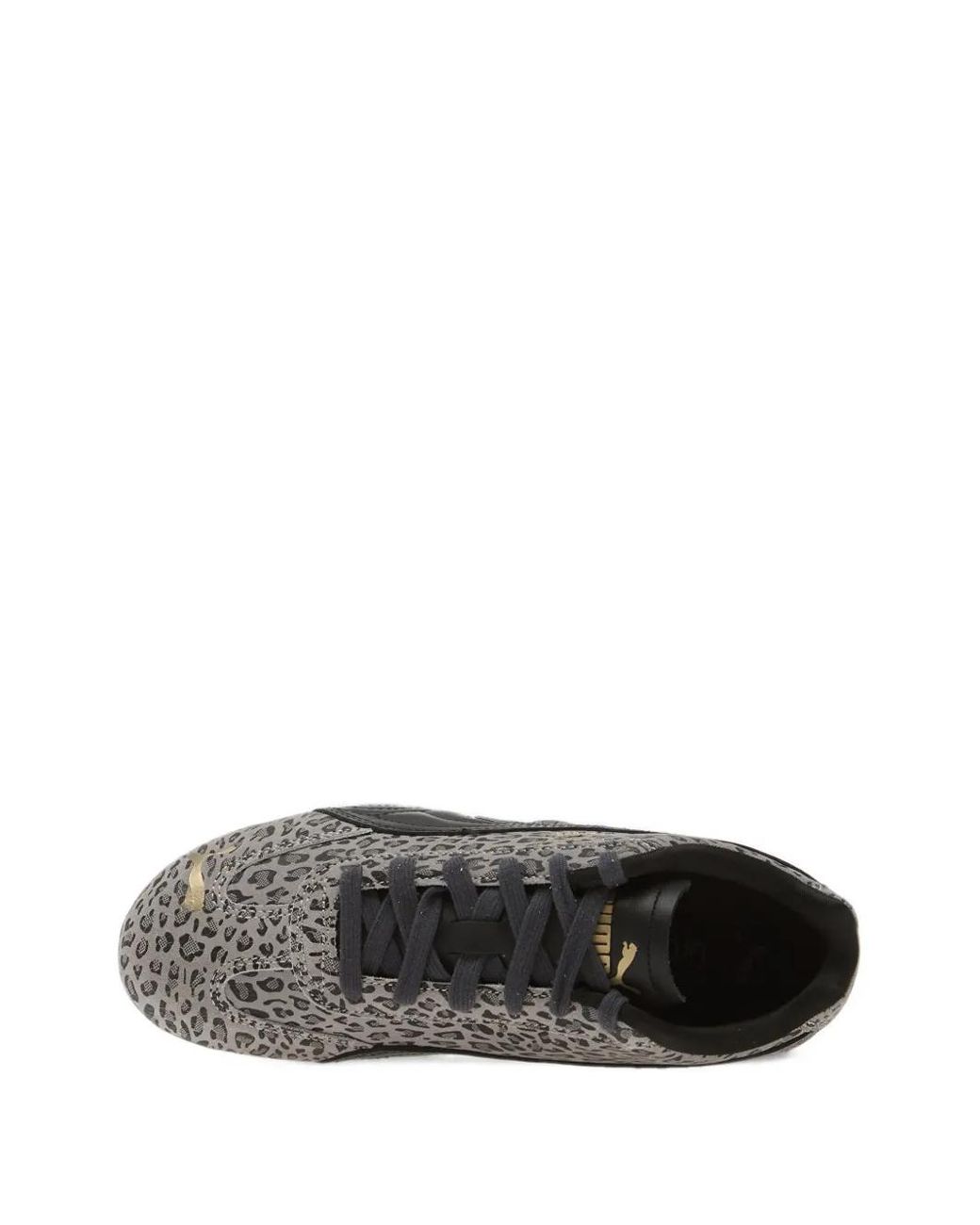 PUMA Gray Speedcat Leopard-Print Sneakers