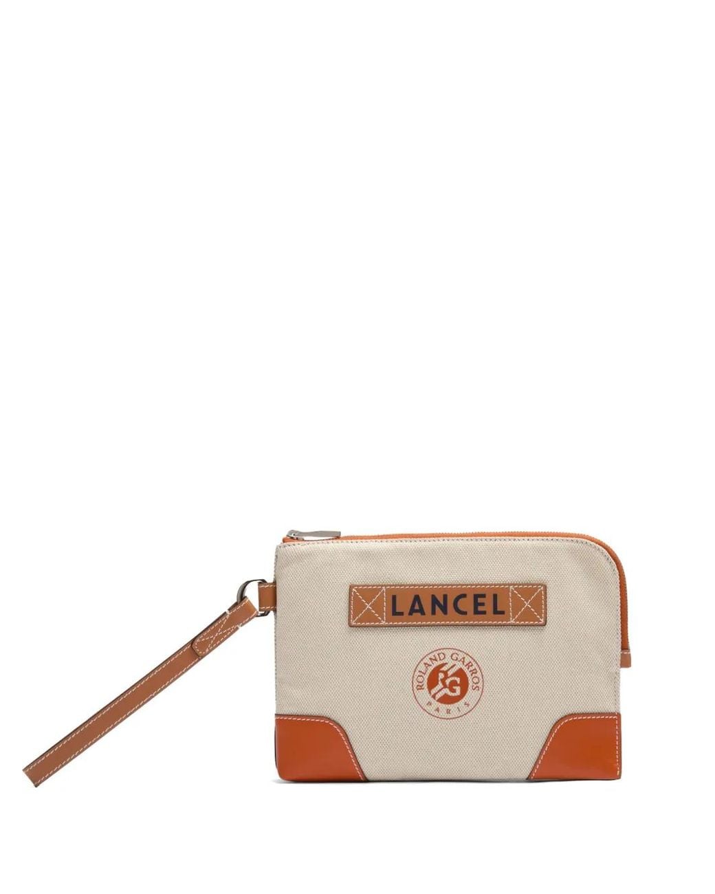 Lancel Natural X Roland Garros Zip Pouch