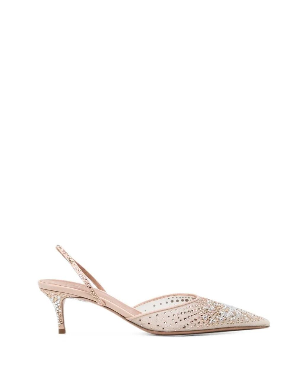 Gedebe Natural 55Mm Anitta Slingback Pumps