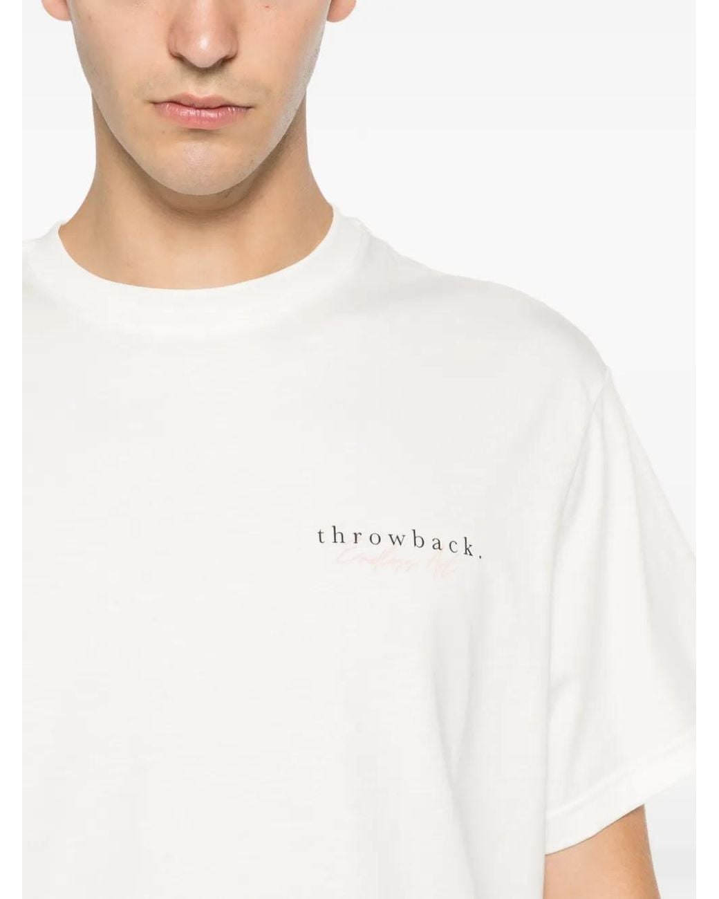 Throwback. T-Shirt Met Logoprint in het White