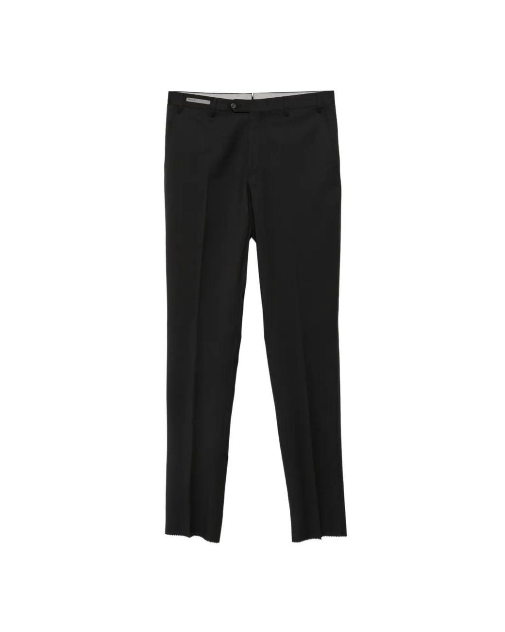 Corneliani Black Pantalon De Tailleur À Plis Marqués for men