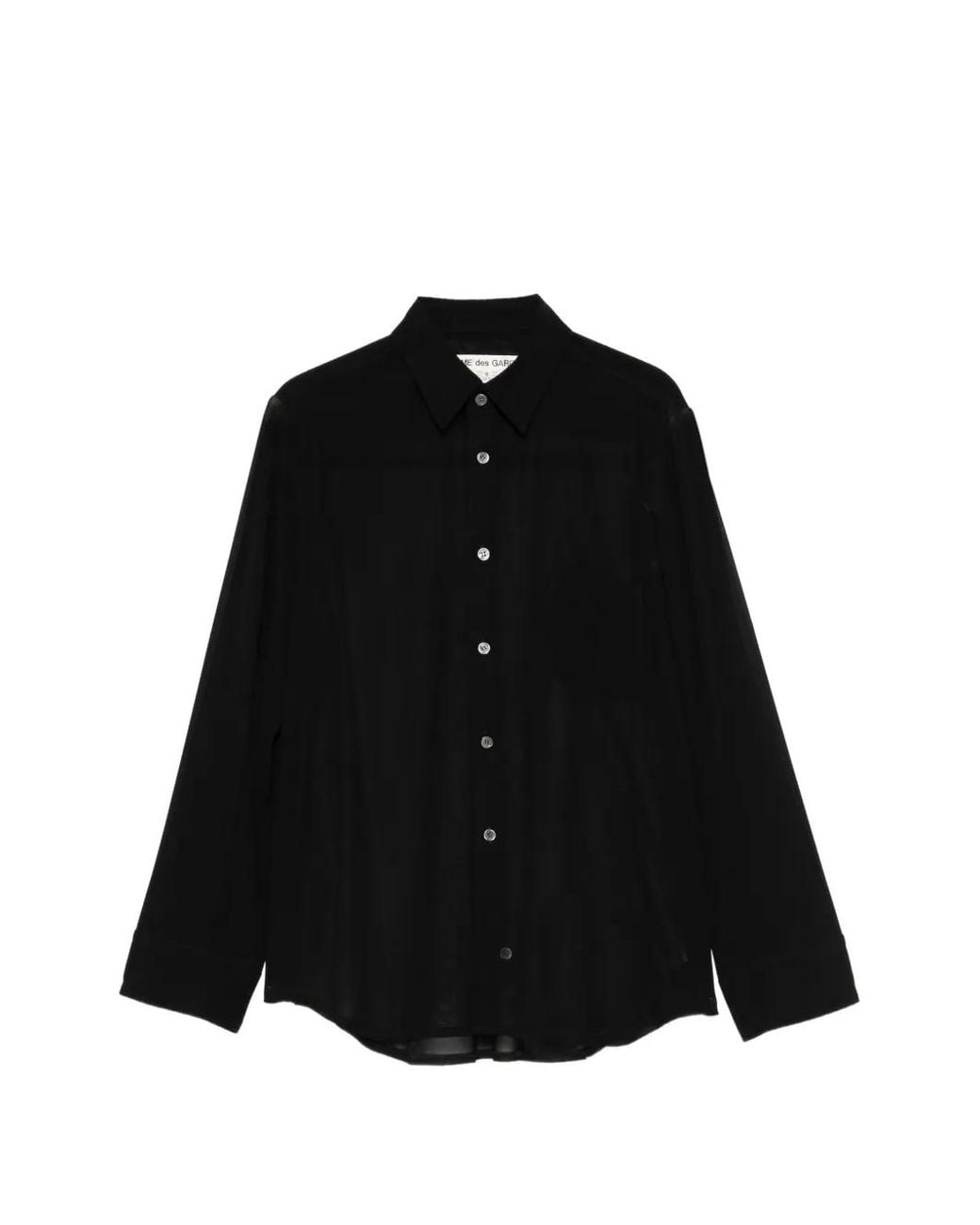 Comme des Garçons Black Semi-Sheer Panelled Shirt