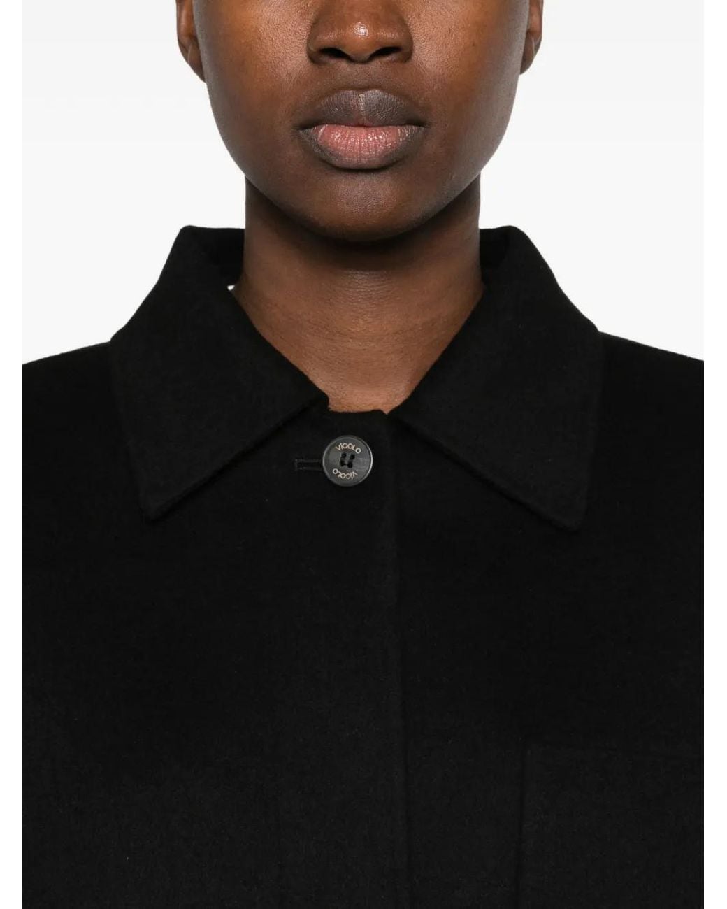 ViCOLO Black Button-Up Jacket