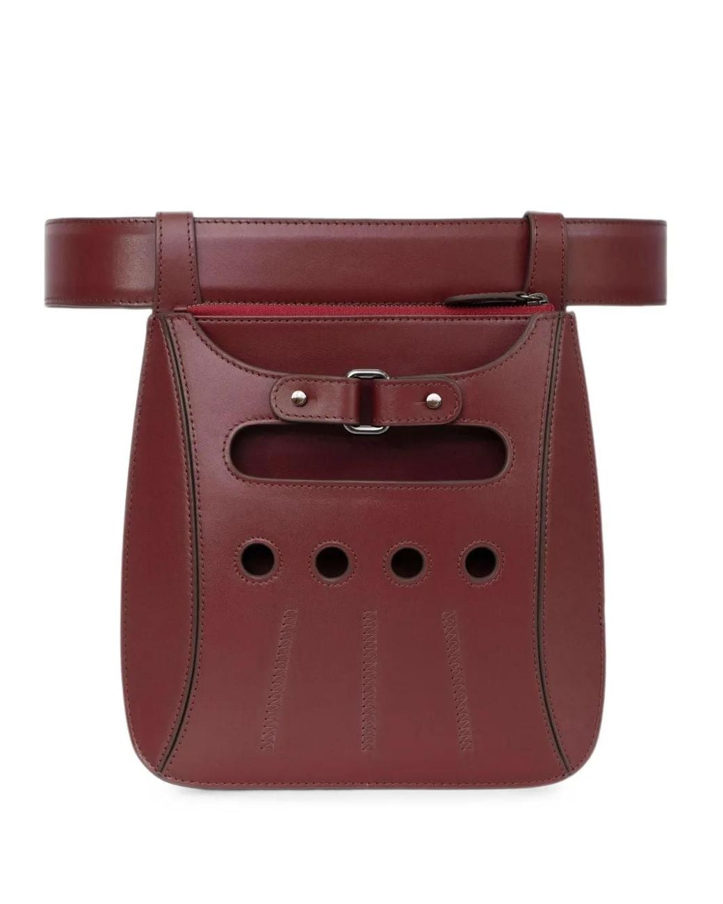 PERRIN Paris Purple Cabbie Glove-Style Belt Bag