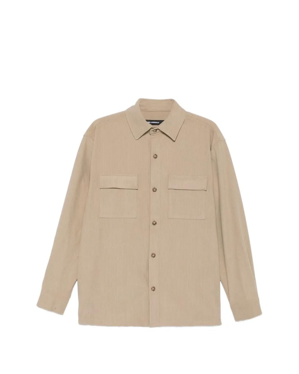 Karl Lagerfeld Natural Corduroy-Effect Overshirt for men