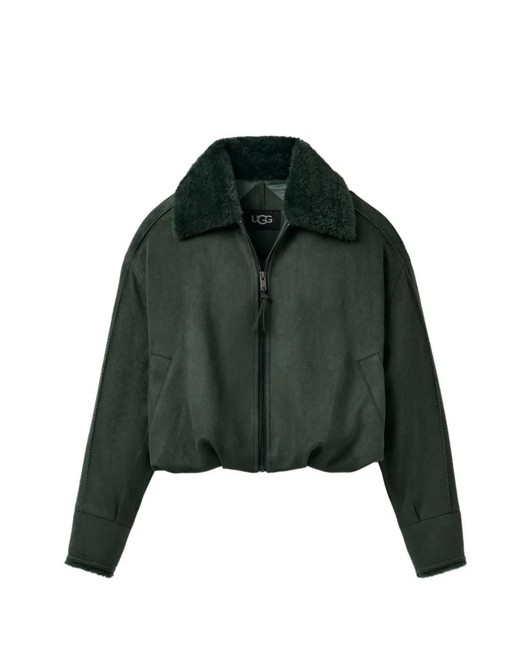 Ugg Green Coleta Bubble Faux-Suede Jacket