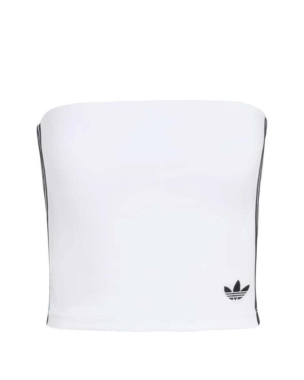 Adidas White 3-Stripes Tube Top