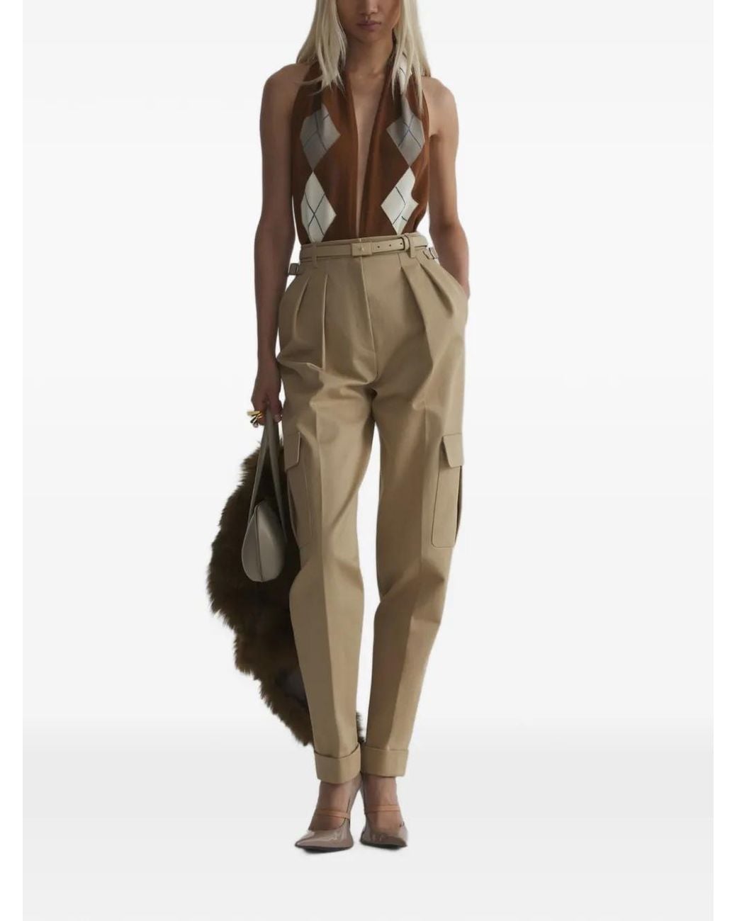 Mugler Natural Cargo Trousers