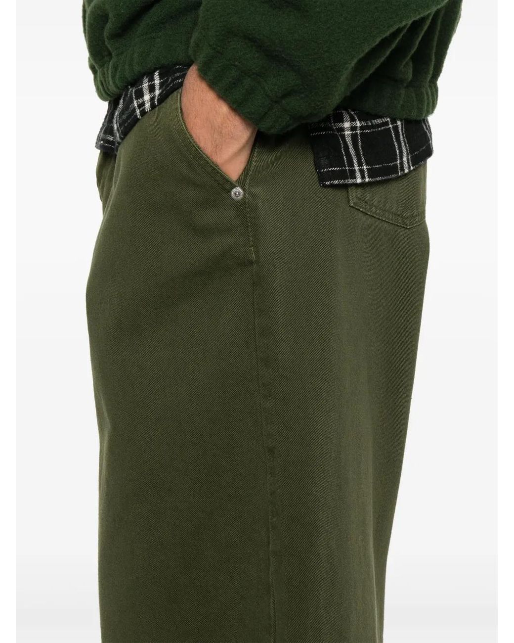 AMI Green Wide Jeans for men