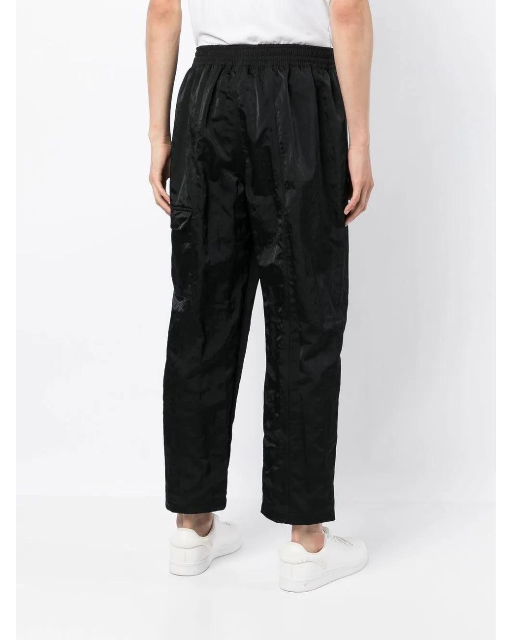 True Tribe Black Cropped-Leg Trousers for men