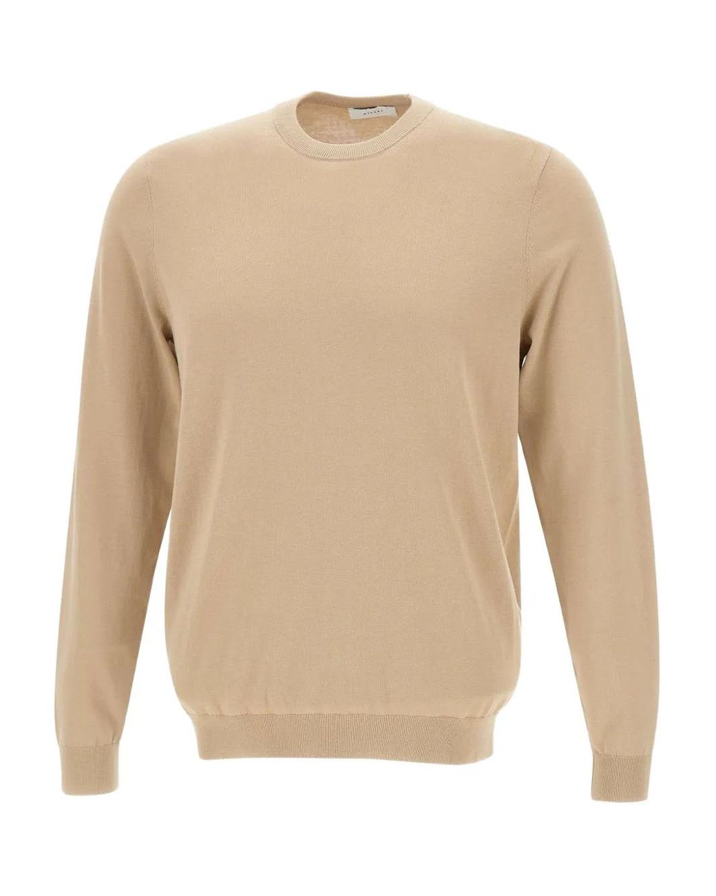 Diktat White Ribbed-Edge Cotton Sweater for men