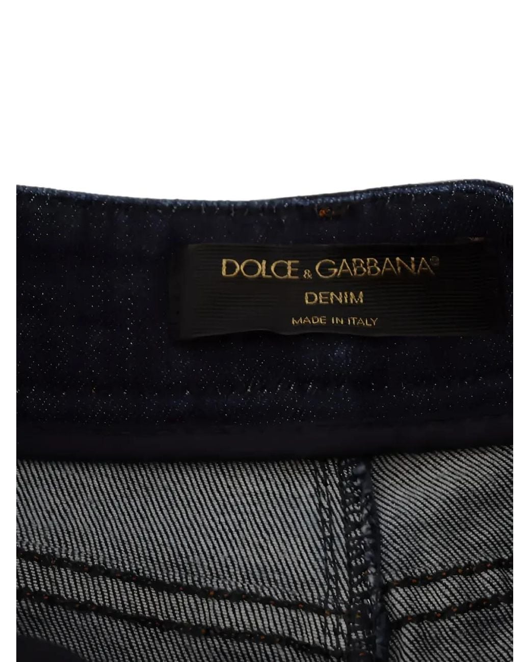 Dolce & Gabbana Blue Crystal-Embellished Denim Shorts