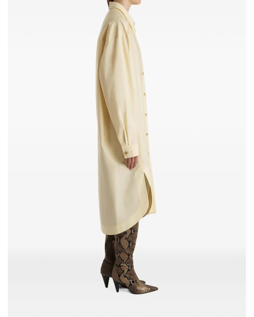 Khaite Natural Gloria Midi Dress