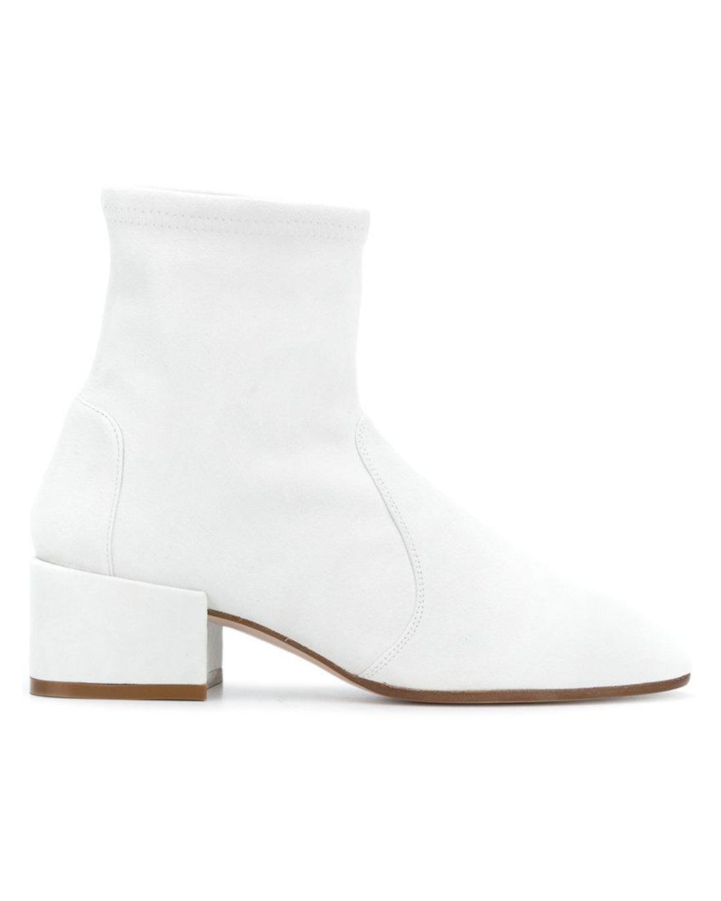 Stuart Weitzman Accordion Boots in White Lyst