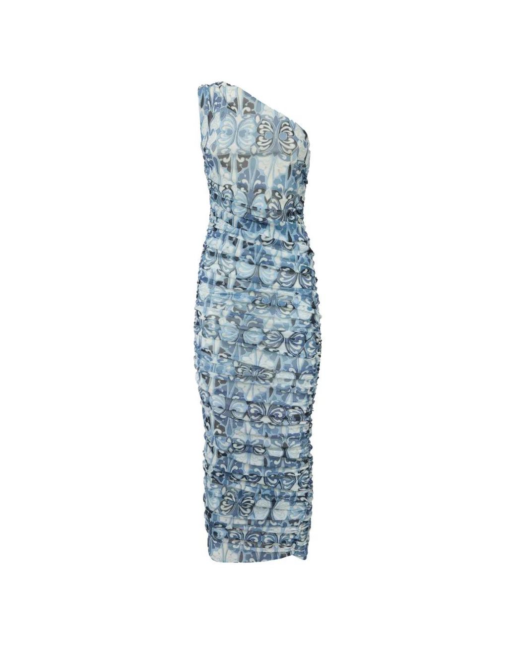 LaDoubleJ Blue One-Shoulder Bandage Dress